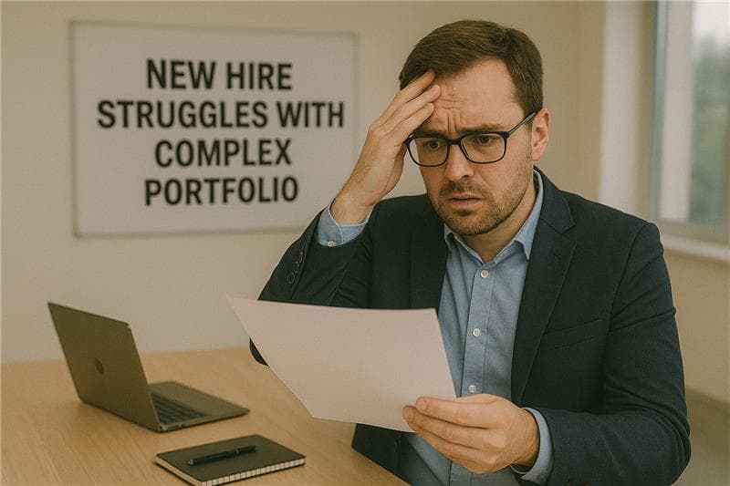 New Hire Struggles with Complex Portfolio